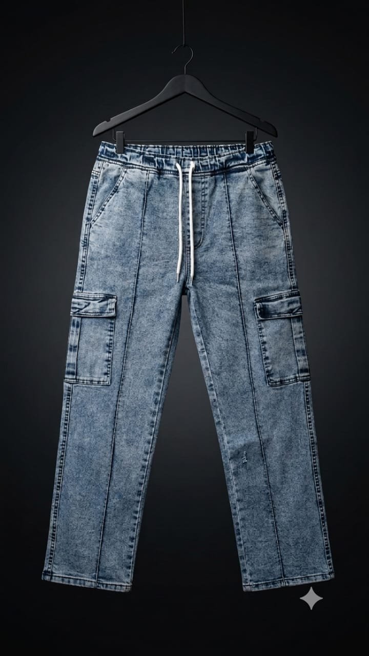 Glacier Snow-Wash Baggy Cargos